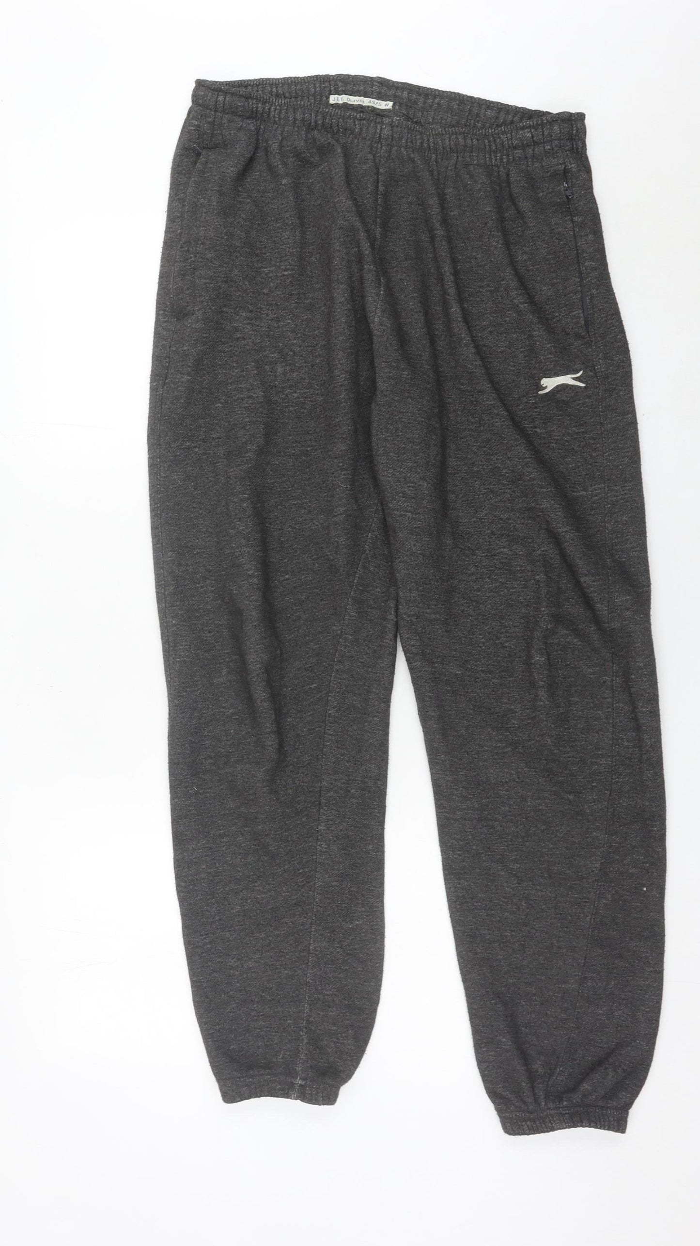 Slazenger Mens Grey XL Sweatpants Trousers Elastic Waist Sports Casual