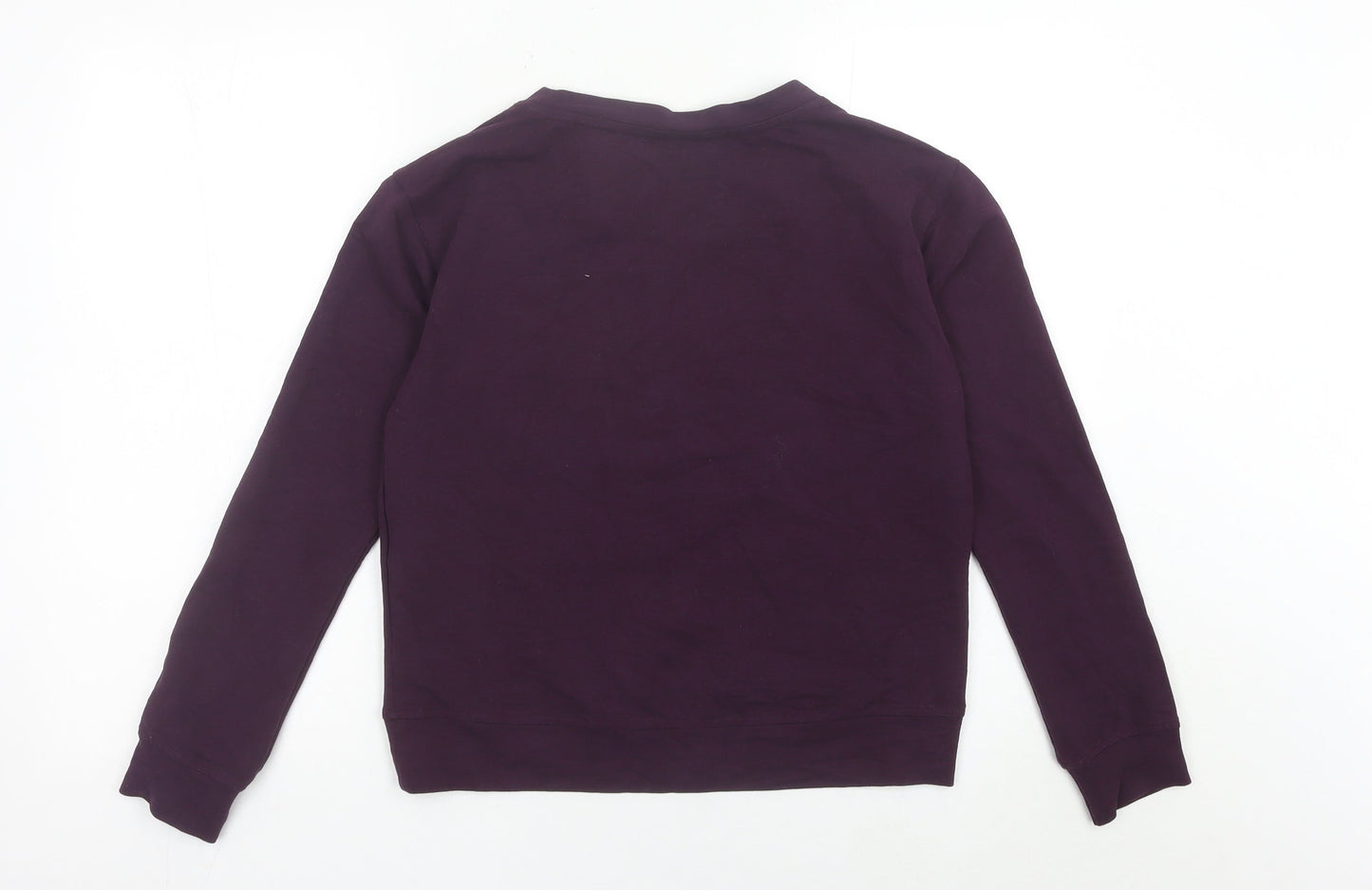 Superdry Womens Purple XS Pullover Sweatshirt Logo Print