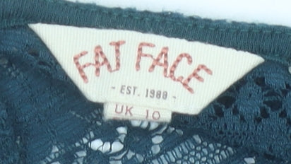 Womens UK Size 10 Fat Face Blue Tunic Blouse