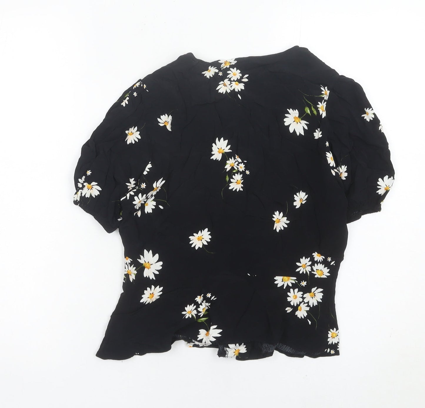 Womens UK Size 6 New Look Black Tunic Blouse
