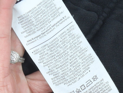 Jordan Men’s Black Sweatpants Size S PSG Logo Tapered Fit