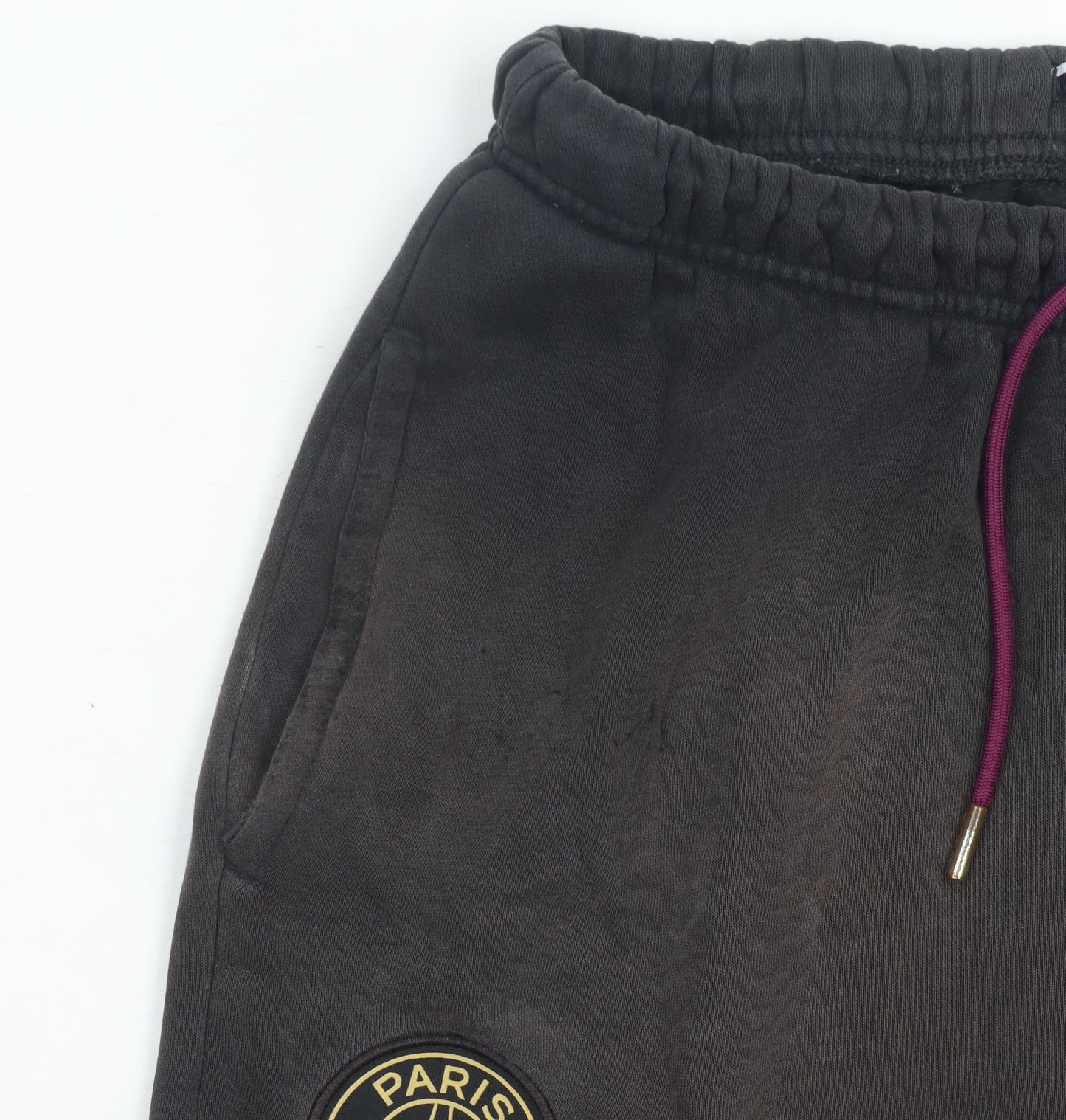 Jordan Men’s Black Sweatpants Size S PSG Logo Tapered Fit