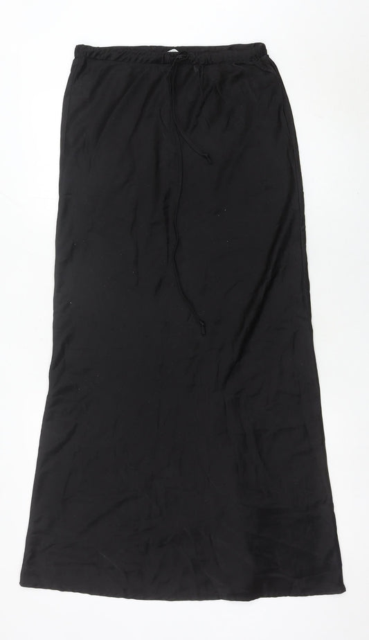 John Lewis Women’s Black Long Pencil Skirt Size 10 Viscose Blend