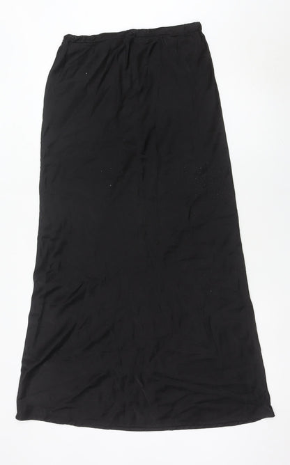 John Lewis Women’s Black Long Pencil Skirt Size 10 Viscose Blend