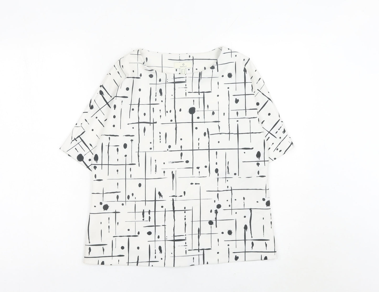 Womens UK Size 10 GANT White Tunic Blouse