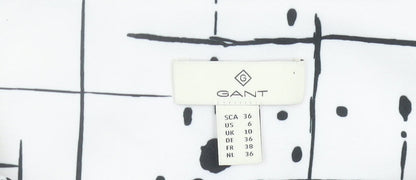 Womens UK Size 10 GANT White Tunic Blouse