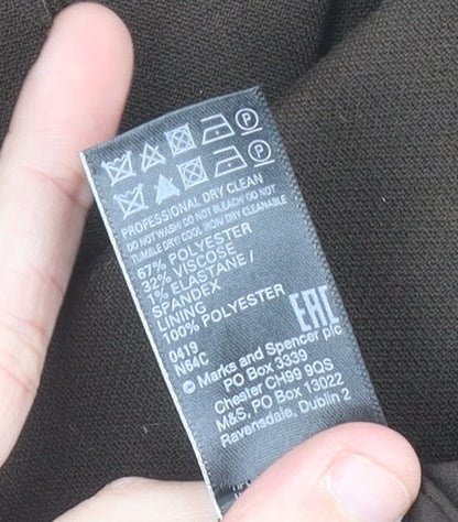 Marks and Spencer Women Brown Size 14 Double-Breasted Blazer