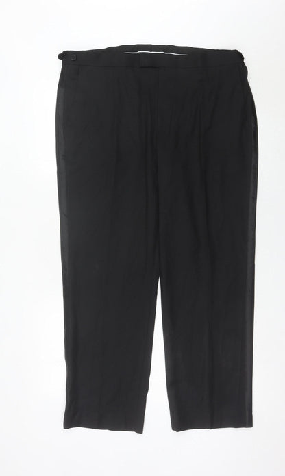 Marks and Spencer Mens Black 38in Regular Fit Dress Pants