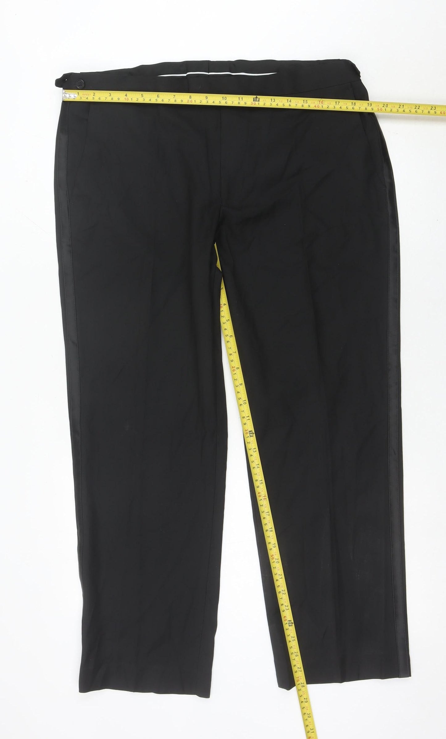 Marks and Spencer Mens Black 38in Regular Fit Dress Pants