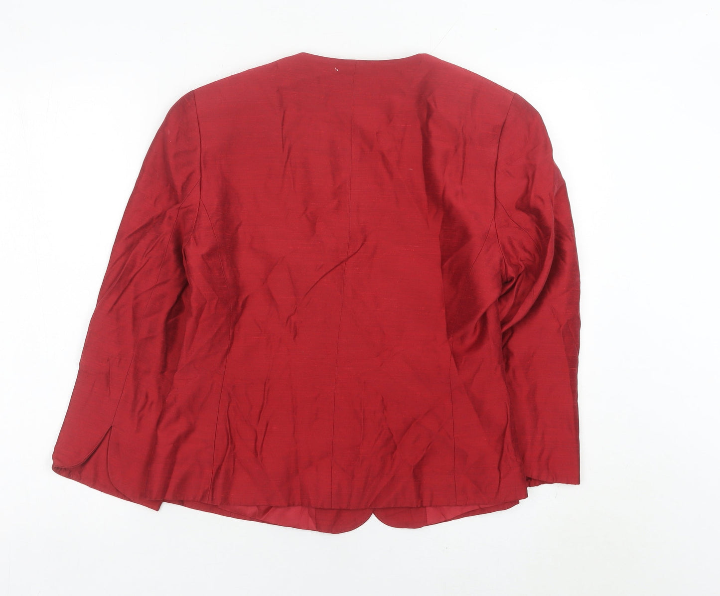 CC Women’s Red Suit Jacket Size 12 Single Breasted Formal Blazer