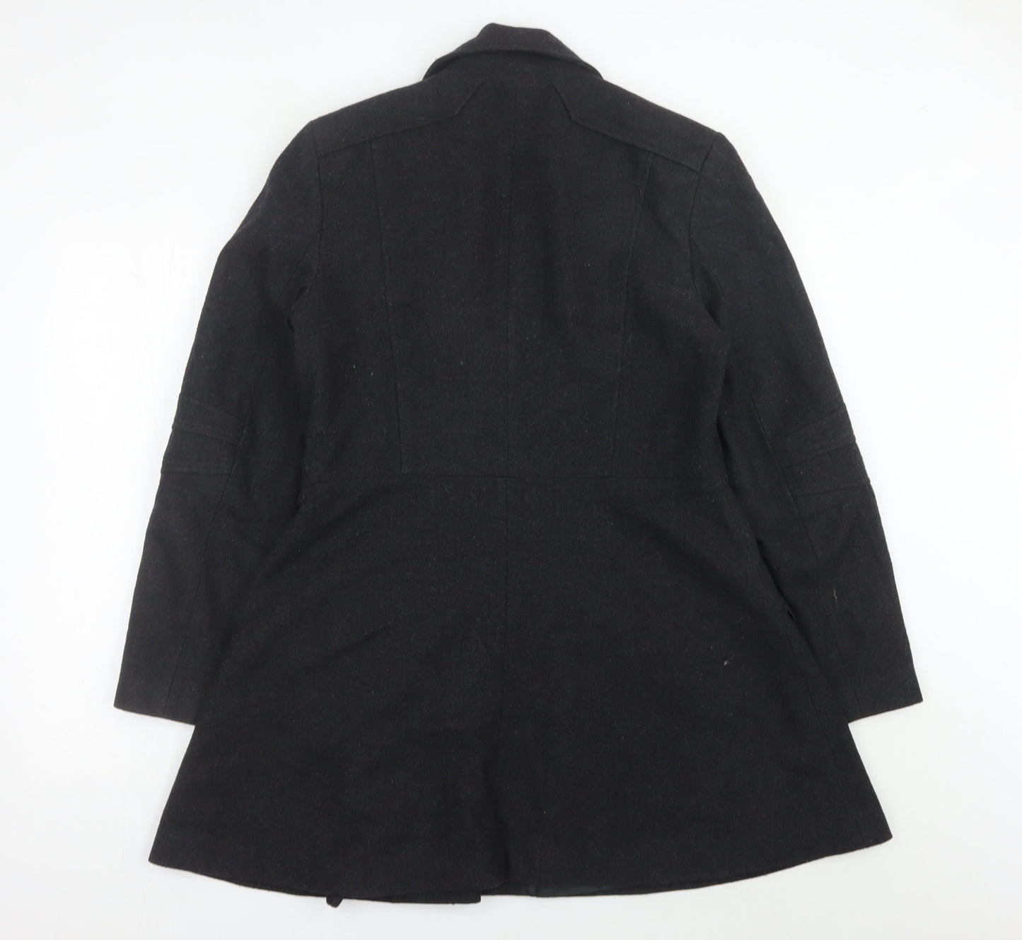 Womens UK Size 14 Warehouse Black Overcoat