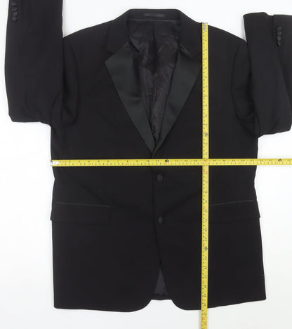 Mens UK Size 42 Moss Bros Regular Black Suit Tuxedo