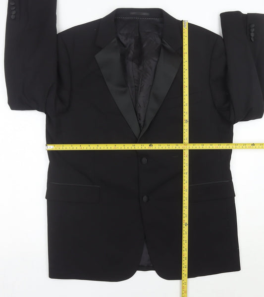 Mens UK Size 42 Moss Bros Regular Black Suit Tuxedo