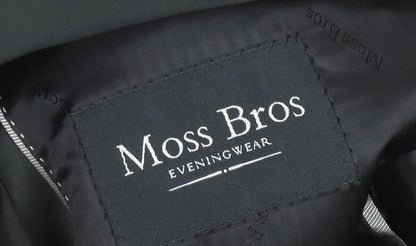 Mens UK Size 42 Moss Bros Regular Black Suit Tuxedo