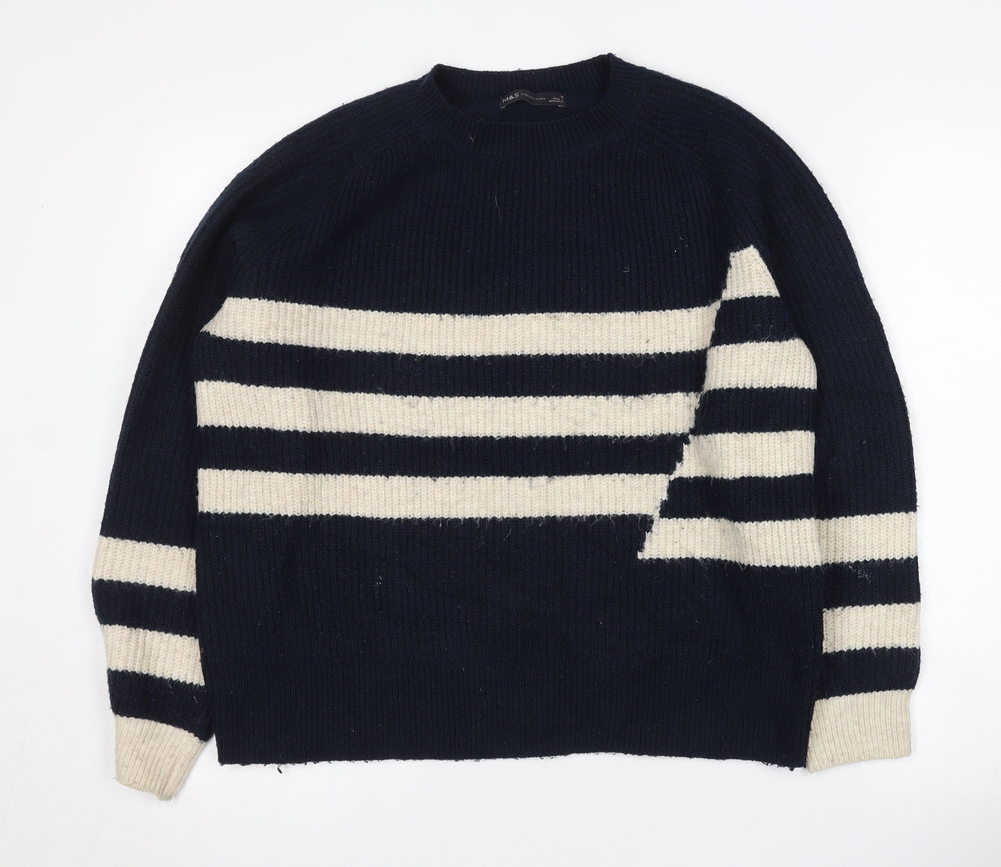 Womens UK Size M Marks and Spencer Blue Pullover Jumper