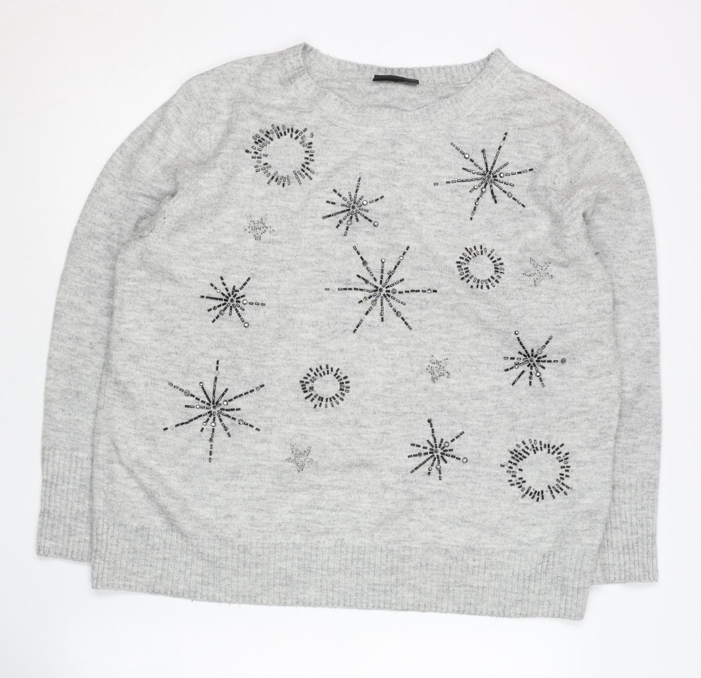 Womens UK Size L Wallis Grey Pullover Jumper