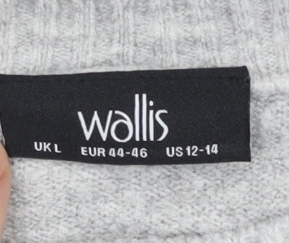 Womens UK Size L Wallis Grey Pullover Jumper