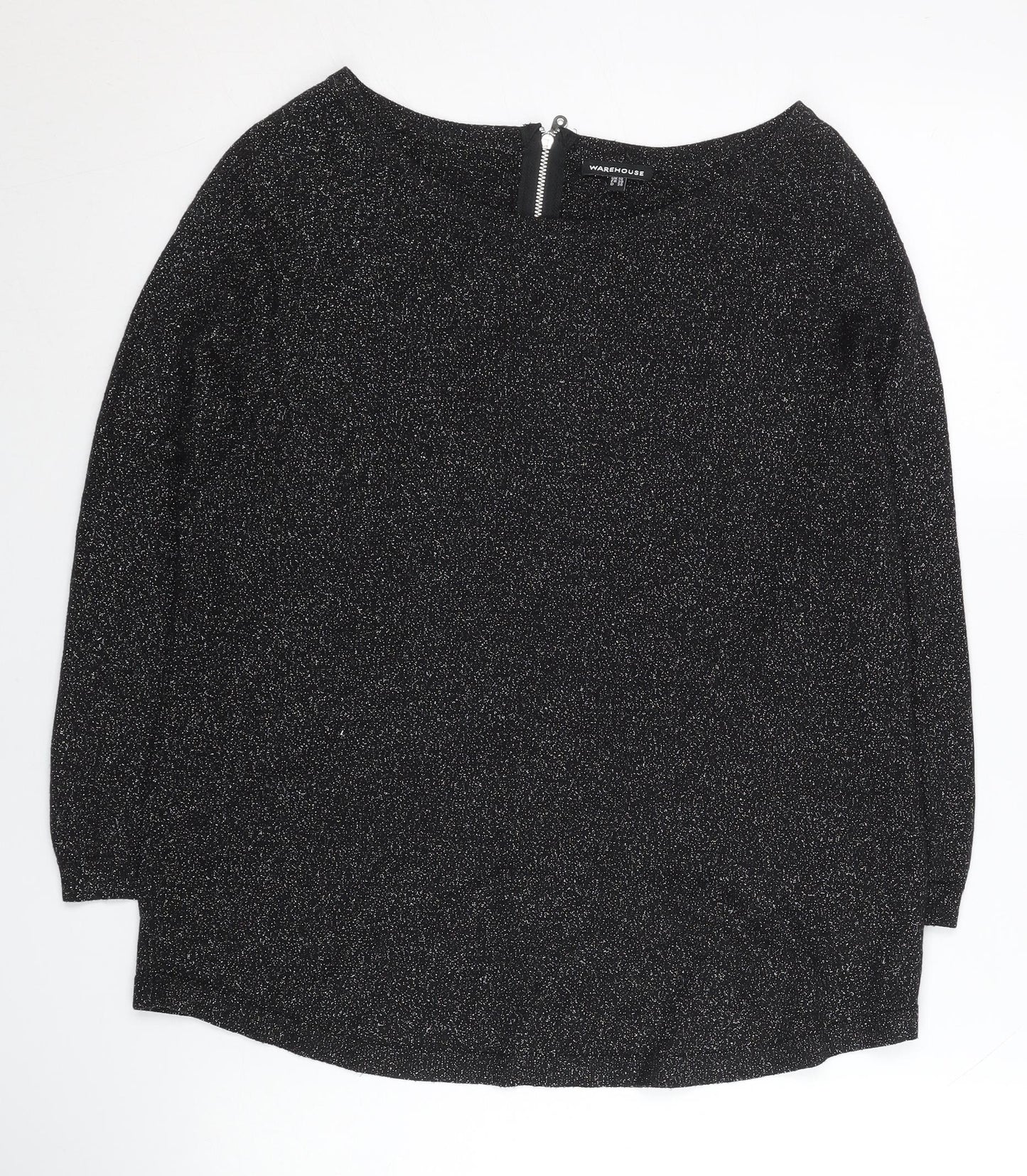 Womens UK Size 10 Warehouse Black Pullover Jumper