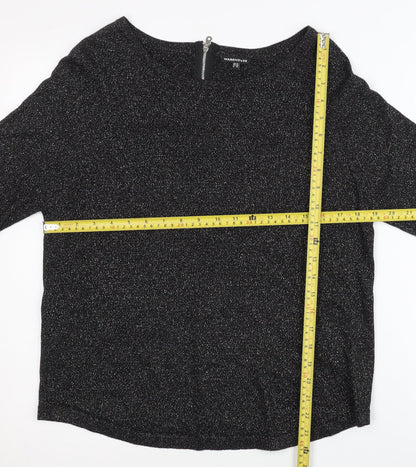 Womens UK Size 10 Warehouse Black Pullover Jumper