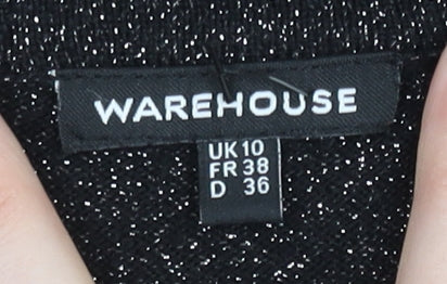 Womens UK Size 10 Warehouse Black Pullover Jumper