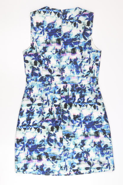 Warehouse Womens Multicoloured Floral Sheath Dress UK 12