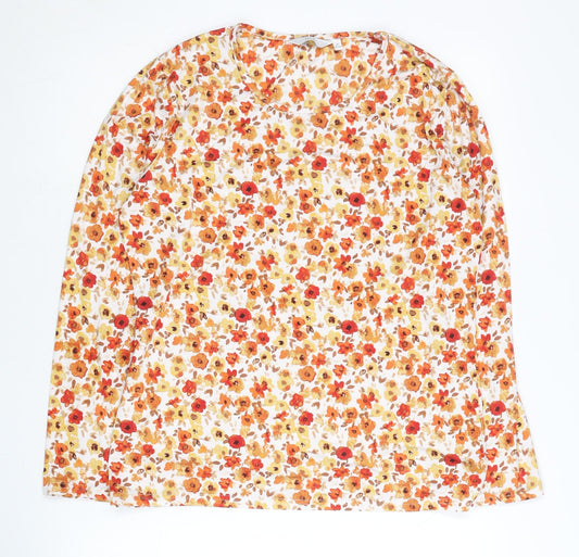 ISLE Women’s Multicoloured Floral Long Sleeve T-Shirt Size 14