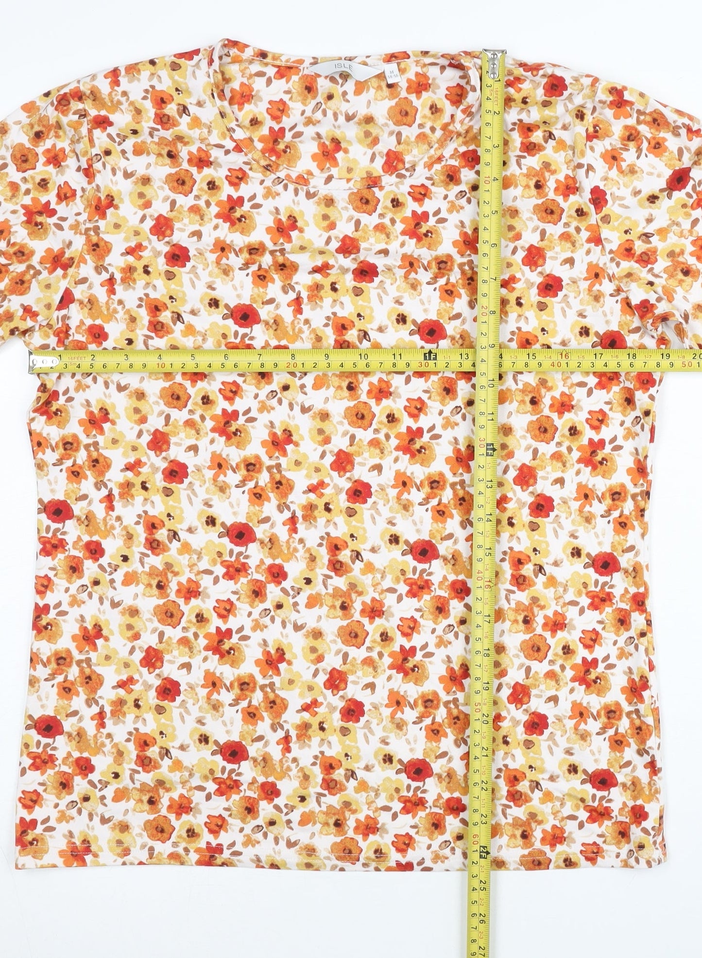 ISLE Women’s Multicoloured Floral Long Sleeve T-Shirt Size 14