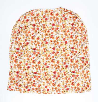 ISLE Women’s Multicoloured Floral Long Sleeve T-Shirt Size 14