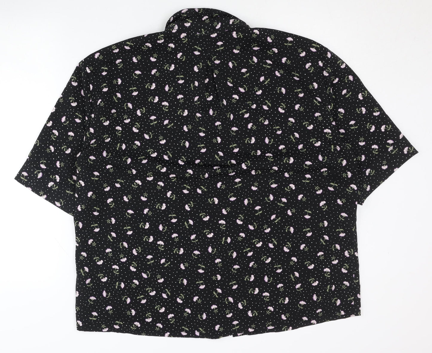 Womens UK Size S Monki Black Basic Button-Up