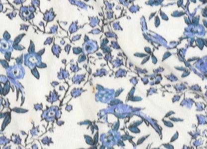 FatFace Women’s Blue Floral Viscose Shift Dress Size 12 Short Sleeve