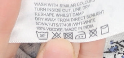 FatFace Women’s Blue Floral Viscose Shift Dress Size 12 Short Sleeve