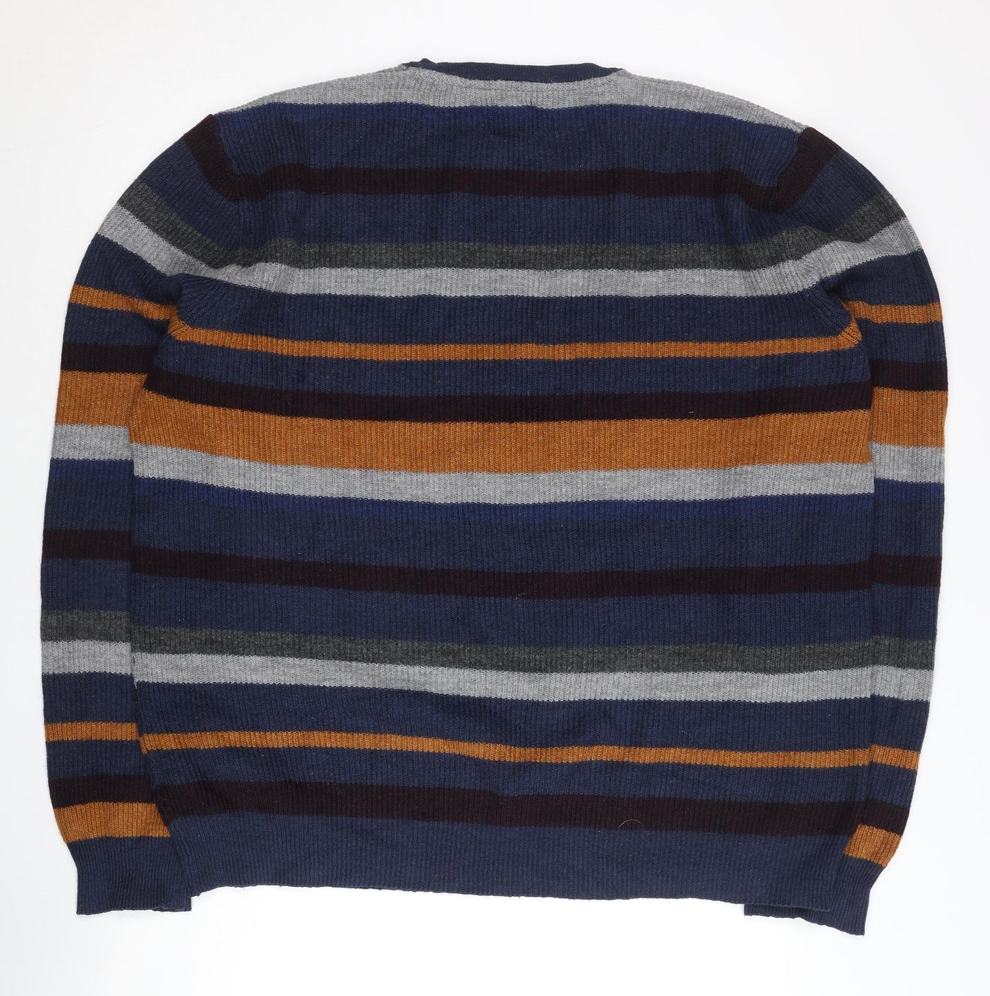 Marks and Spencer Men’s 2XL Blue Striped Pullover Jumper