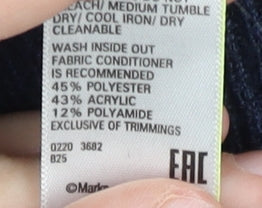 Marks and Spencer Men’s 2XL Blue Striped Pullover Jumper