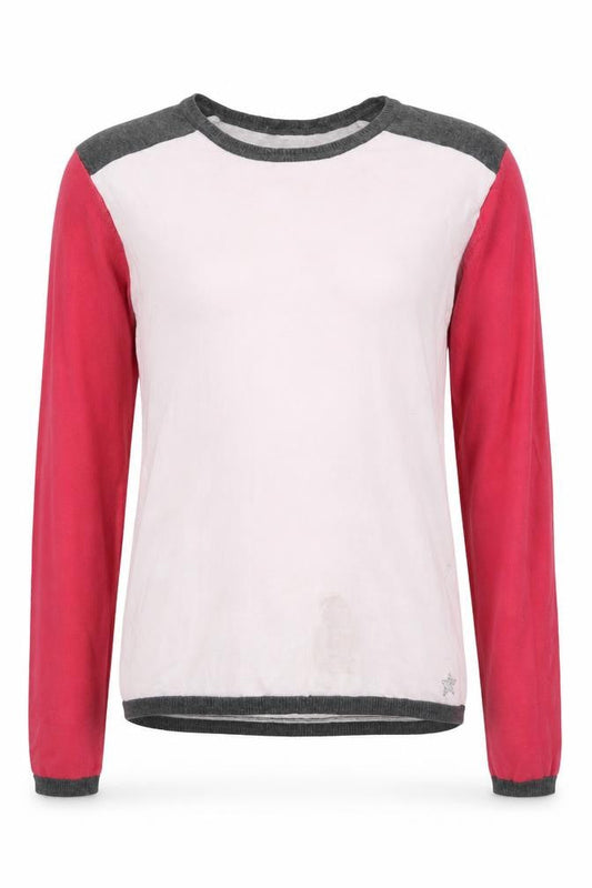 In Extenso Girls Colourblock Pink Red Grey Pullover Jumper Size 16 Years