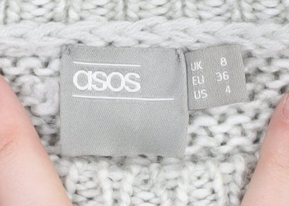 Womens UK Size 8 ASOS Grey Pullover Jumper