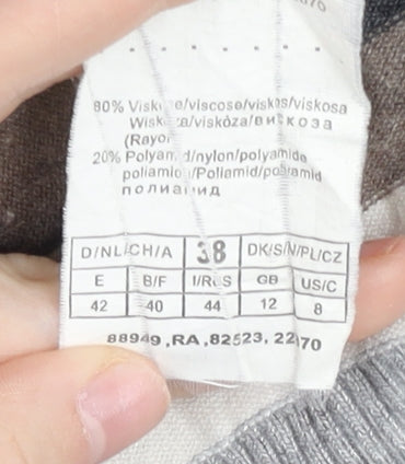 Womens UK Size 12 Bianca Grey Pullover Jumper