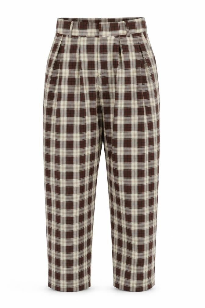 Womens UK Size 6 PRETTYLITTLETHING Regular Fit Chino Brown Trousers