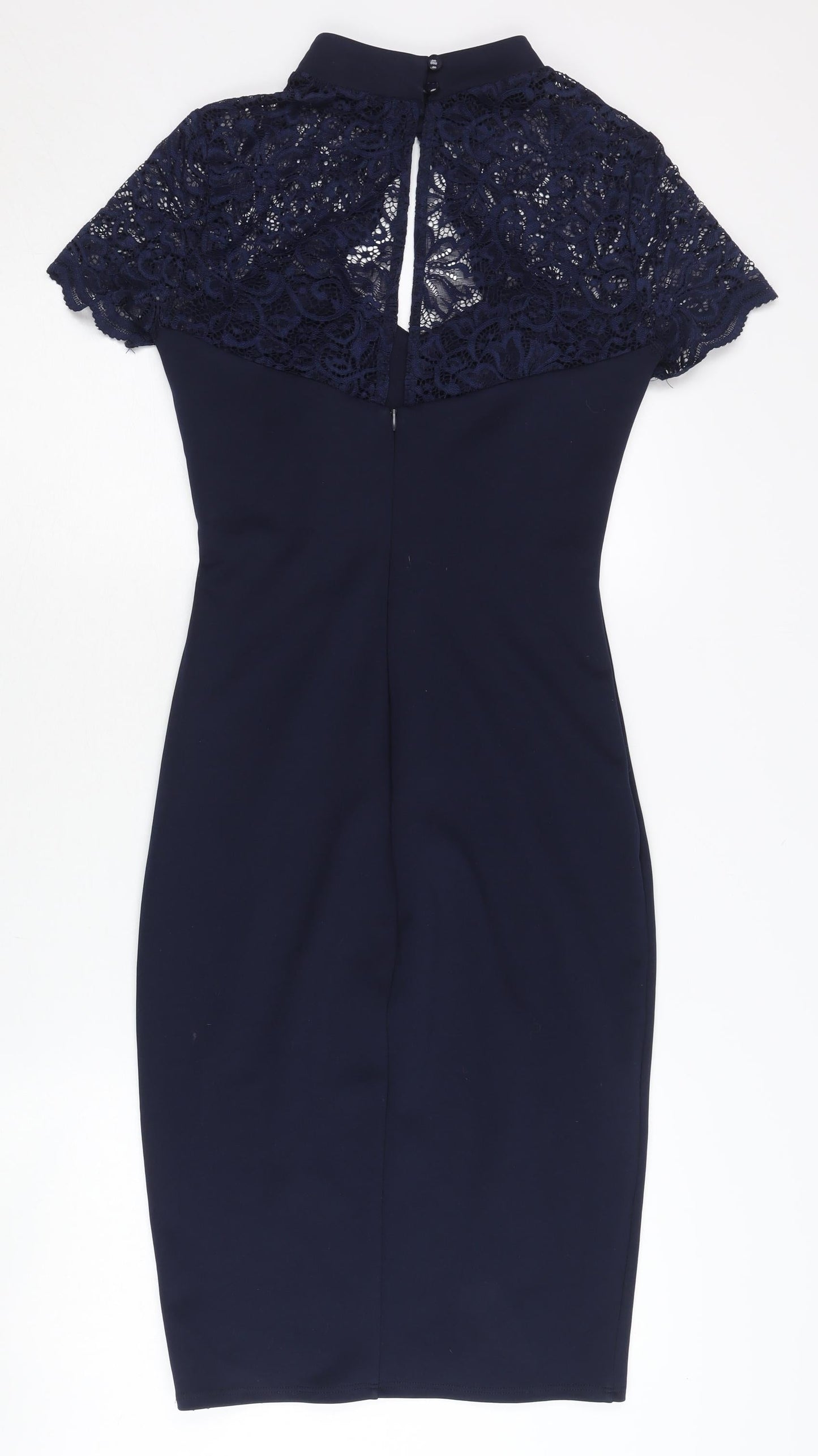 Jessica Wright Women’s Blue Lace Sheath Dress Size 10 Knee Length