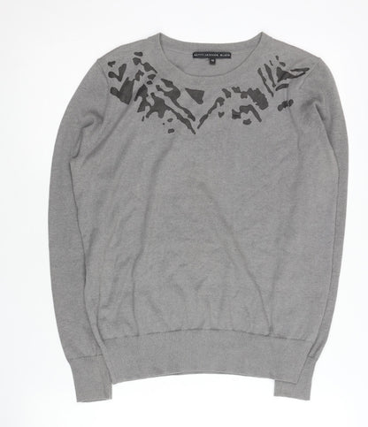 Betty Jackson Black Women’s Grey Animal Print Jumper Size 10