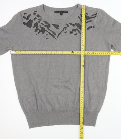 Betty Jackson Black Women’s Grey Animal Print Jumper Size 10