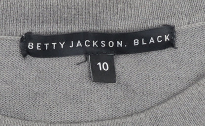 Betty Jackson Black Women’s Grey Animal Print Jumper Size 10