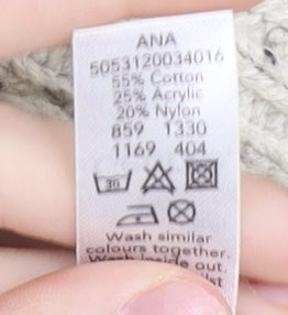 Boston Crew Men’s Ivory L Chunky Knit 1/4 Zip Mock Neck Jumper