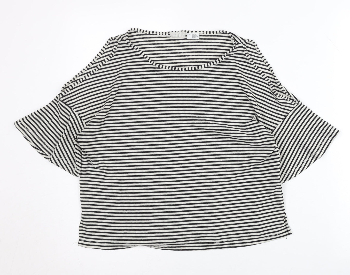 Womens UK Size S Cooperative Black Basic T-Shirt