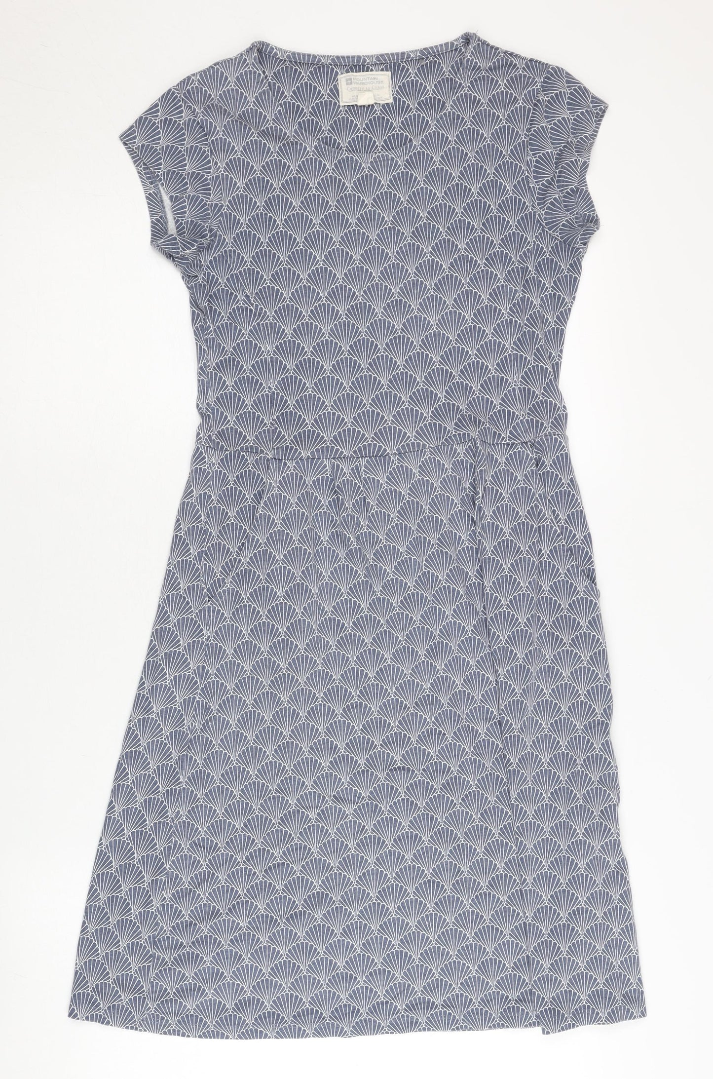 Mountain Warehouse Womens Blue Size 8 A-Line Knee Length Summer Dress