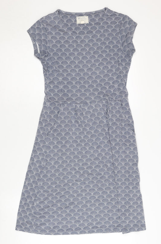 Mountain Warehouse Womens Blue Size 8 A-Line Knee Length Summer Dress