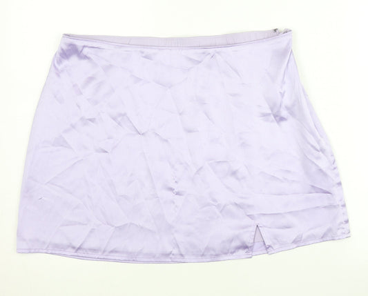 Hollister Women’s Purple High Rise Short Pencil Skirt Lined Size L