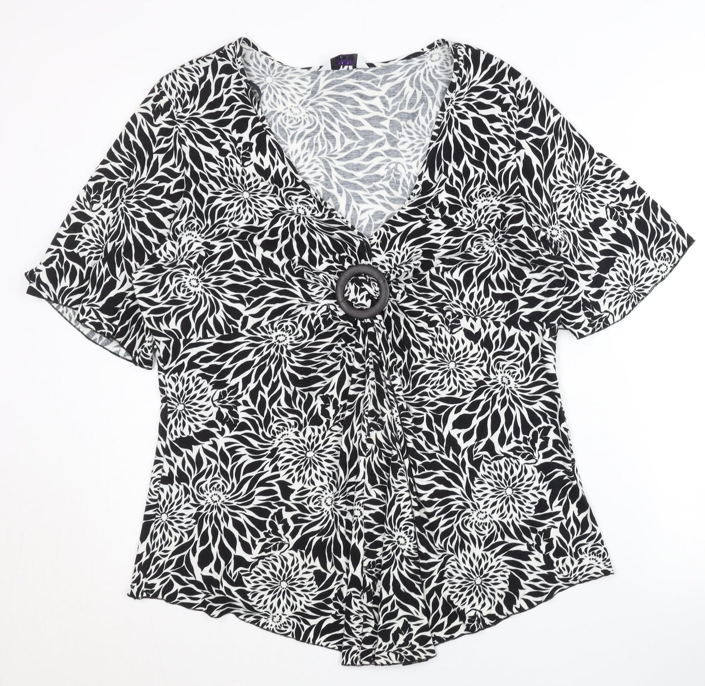 Womens UK Size 20 New Look Black Tunic Blouse
