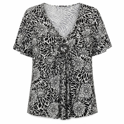 Womens UK Size 20 New Look Black Tunic Blouse