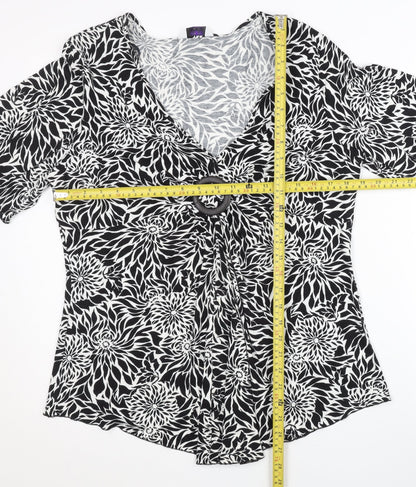 Womens UK Size 20 New Look Black Tunic Blouse