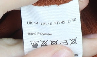 Warehouse Women’s Brown Wide-Leg Sleeveless Jumpsuit Size 14